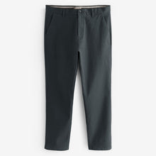 Load image into Gallery viewer, Charcoal Grey Straight Fit Stretch Chinos Trousers
