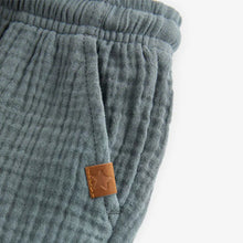 Load image into Gallery viewer, Blue Soft Textured 100% Cotton Shorts