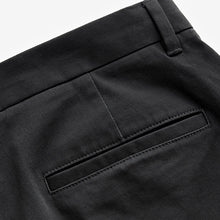Load image into Gallery viewer, Black Straight Fit Stretch Chinos Trousers