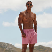 Load image into Gallery viewer, Dusky Pink Palm Logo Essential Swim Shorts