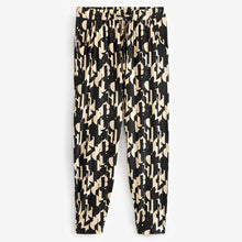 Load image into Gallery viewer, Black/Cream Jersey Joggers