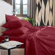 Load image into Gallery viewer, Le drap de lit Neo en coloris Griottine