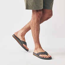 Load image into Gallery viewer, Navy Blue Motionflex Flip Flops