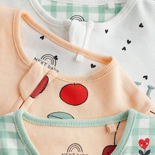 Load image into Gallery viewer, White Ground Two Way Zip Baby Sleespuits 3 Pack (0mths-18mt)