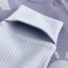 Load image into Gallery viewer, Blue Dinosaur Footed Baby Sleepsuits 3 Pack (0mths-1-5-2yrs)