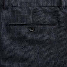 Load image into Gallery viewer, Navy Blue Prince of Wales Tailored fit Check Suit: Trousers