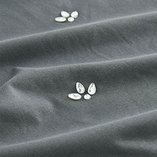 Load image into Gallery viewer, Grey Short Sleeve Gem Diamanté T-Shirt