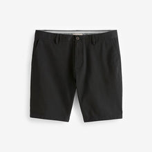 Load image into Gallery viewer, Black Slim Fit Stretch Chinos Shorts