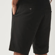 Load image into Gallery viewer, Black Slim Fit Stretch Chinos Shorts