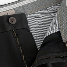 Load image into Gallery viewer, Black Slim Fit Stretch Chinos Shorts