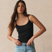 Load image into Gallery viewer, Black Thin Strap Vest