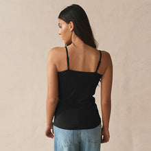 Load image into Gallery viewer, Black Thin Strap Vest