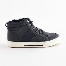 Load image into Gallery viewer, Navy Thinsulate™ Lace Up High Top (Older Boys)