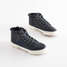 Load image into Gallery viewer, Navy Thinsulate™ Lace Up High Top (Older Boys)