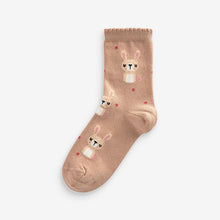 Load image into Gallery viewer, Pink Cotton Rich Character Ankle Socks 3 Pack