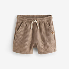 Load image into Gallery viewer, Tan Brown Soft Textured Cotton Shorts