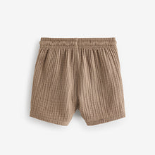 Load image into Gallery viewer, Tan Brown Soft Textured Cotton Shorts
