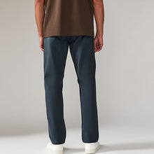 Load image into Gallery viewer, Blue Grey Mid Straight Fit Stretch Chinos Trousers