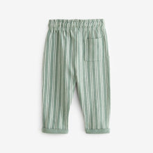 Load image into Gallery viewer, Light Blue/Teal Lightweight 100% Cotton Stripe Jersey Joggers (3mths-6yrs)