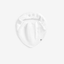 Load image into Gallery viewer, White Baby 100% Cotton Bibs 5 Pack