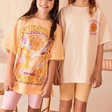 Load image into Gallery viewer, Cream/ Yellow/ Pink 100% Cotton Short Pyjamas 2 Pack