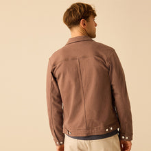 Load image into Gallery viewer, Rust Brown Denim Trucker Jacket