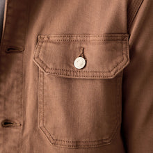 Load image into Gallery viewer, Rust Brown Denim Trucker Jacket