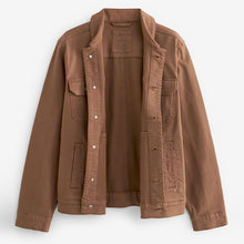 Load image into Gallery viewer, Rust Brown Denim Trucker Jacket
