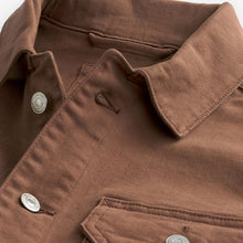 Load image into Gallery viewer, Rust Brown Denim Trucker Jacket