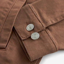 Load image into Gallery viewer, Rust Brown Denim Trucker Jacket