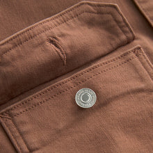 Load image into Gallery viewer, Rust Brown Denim Trucker Jacket