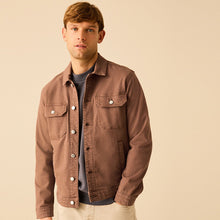 Load image into Gallery viewer, Rust Brown Denim Trucker Jacket