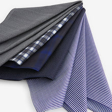 Load image into Gallery viewer, Navy Blue Printed 100% Cotton Handkerchiefs 5 Pack