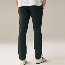 Load image into Gallery viewer, Dark Green Slim Fit Stretch Chinos Trousers