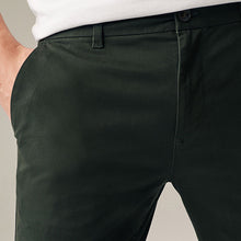 Load image into Gallery viewer, Dark Green Slim Fit Stretch Chinos Trousers