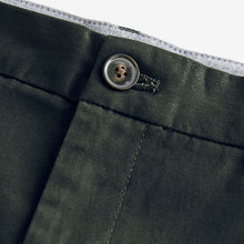 Load image into Gallery viewer, Dark Green Slim Fit Stretch Chinos Trousers