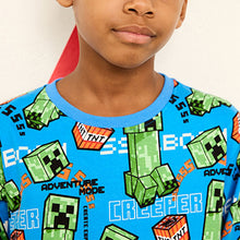 Load image into Gallery viewer, Blue/Black Minecraft  Pyjamas 2 Pack (5-12yrs)