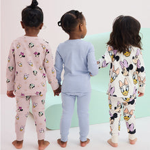 Load image into Gallery viewer, Pink/Blue/White Minnie Mouse Snuggle Pyjamas 3 Pack (3mths-10yrs)