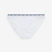 Load image into Gallery viewer, Pink/Blue Stripe Hight Leg Cotton Rich Logo Knickers 4 Pack