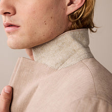 Load image into Gallery viewer, Stone Linen Blend Tailored Fit Suit Jacket