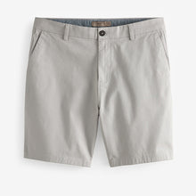 Load image into Gallery viewer, Light Grey Straight Fit Stretch Chinos Shorts