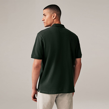 Load image into Gallery viewer, Olive Green Regular Fit Short Sleeve Pique Polo Shirt