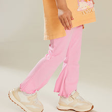 Load image into Gallery viewer, Bright Pink Rib Flare Leggings