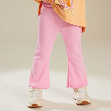 Load image into Gallery viewer, Bright Pink Rib Flare Leggings