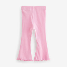 Load image into Gallery viewer, Bright Pink Rib Flare Leggings