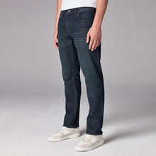 Load image into Gallery viewer, Blue Dark Washed Single Slim Fit Classic Stretch Jeans