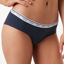 Load image into Gallery viewer, Pink /Blue Stripe Short Cotton Rich Logo Knickers 4 Pack