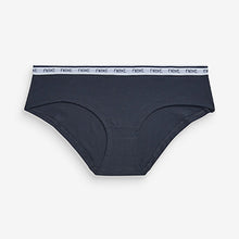 Load image into Gallery viewer, Pink /Blue Stripe Short Cotton Rich Logo Knickers 4 Pack