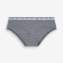 Load image into Gallery viewer, Pink /Blue Stripe Short Cotton Rich Logo Knickers 4 Pack