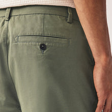 Load image into Gallery viewer, Sage Green Straight Fit Stretch Chinos Shorts